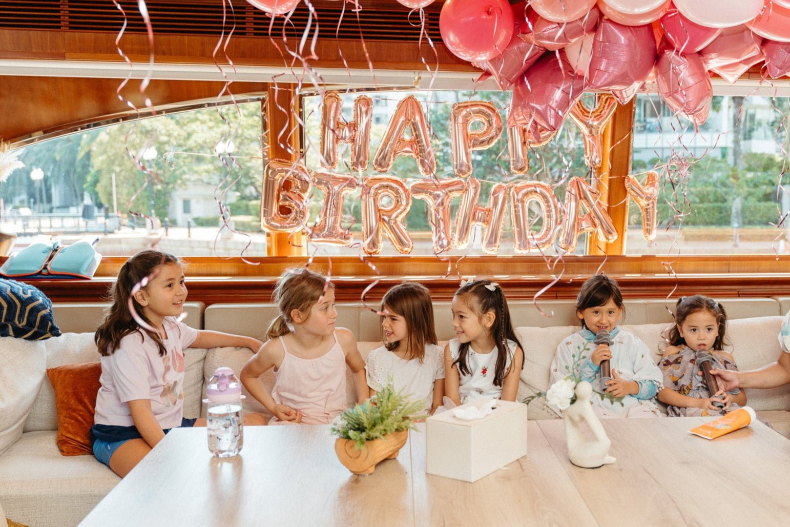 Kids birthday party aboard a yacht in Singapore