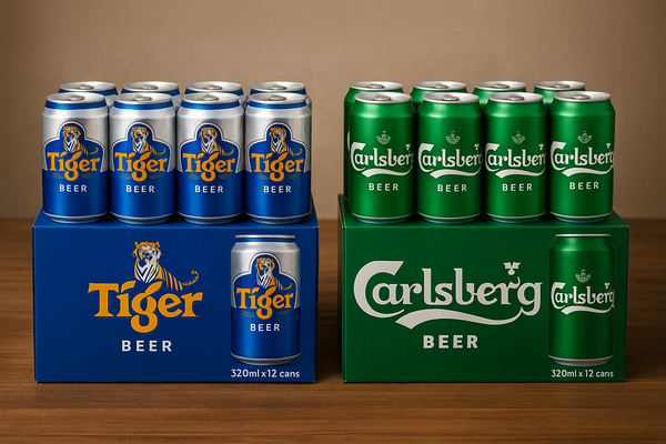 Tiger + Carlsberg Beer Bundle (320ml x 24cans)